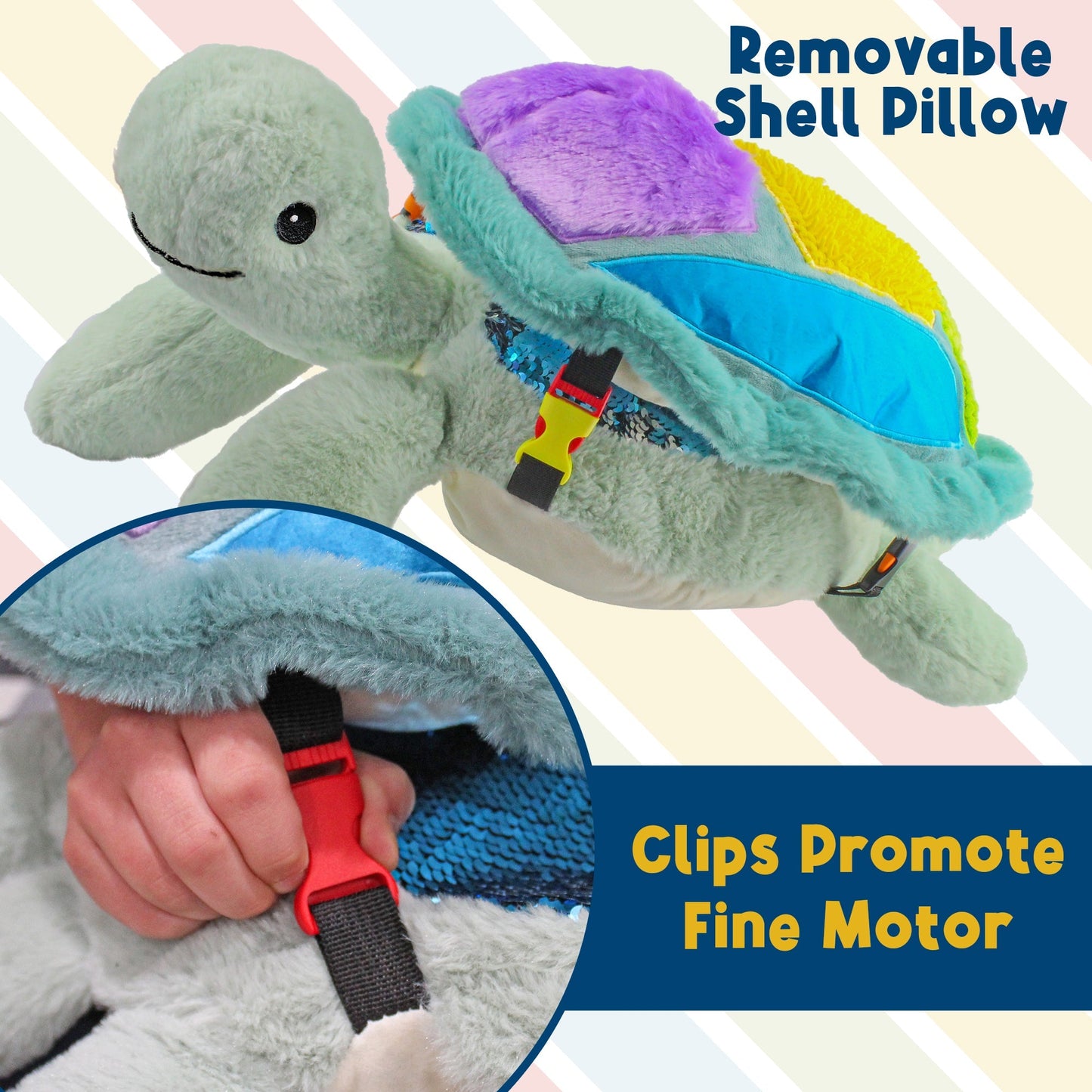 Weighted Sensory Lap Pad Sea Turtle Plush - sh2565Mv1